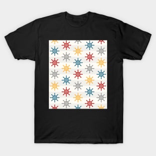 Colorful Wheel Stripes Nautical Pattern T-Shirt